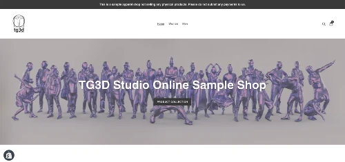 TG3D Studio Shopify Sample Shop